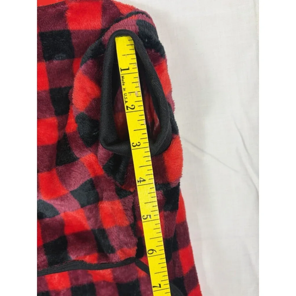 Pet Pajamas Pet Sweater Dog Fleece Red Buffalo Plaid Size Large